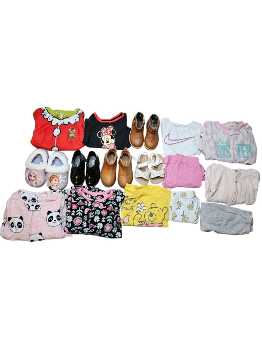 Girl's 24 Month Five Pound Clothing Bundle Pajamas Boots Sandals Hoodie Box